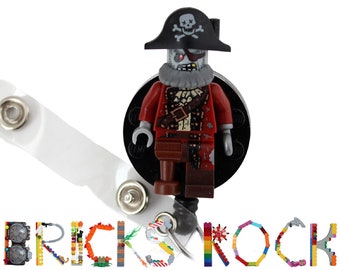 Zombie Pirate - Badge Reel made with LEGO® ID Badge Holder - Halloween