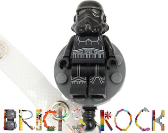 Shadowtrooper™ Badge Reel made with LEGO® Minifigure™- Pediatric - ID Badge Holder - Star Wars©