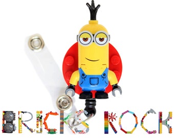 Minions™ Kevin Badge Reel made with LEGO® Minifigure™- Pediatric - ID Badge Holder