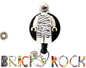 Mummy - Badge Reel made with LEGO®- ID Badge Holder - Halloween