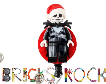 Santa Jack Skellington™ - Badge Reel made with LEGO® - Christmas