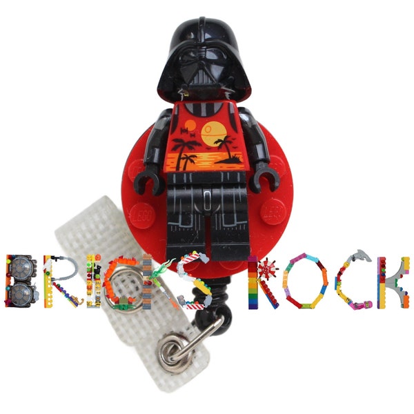 Darth Vader™ Summer Tank Badge Reel made with LEGO® Minifigure™- Pediatric - ID Badge Holder - Star Wars©