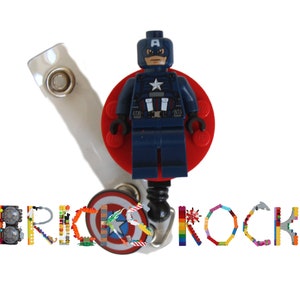 Buy Captain Marvel™ Badge Reel Made With LEGO® Minifigure™ Pediatric ID  Badge Holder Superhero Online in India 