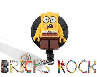 SpongeBob™ - Badge Reel made with LEGO® - Pediatric - ID Badge Holder