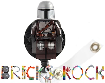 The Mandalorian™ Beskar Badge Reel made with LEGO® Minifigure™- Pediatric - ID Badge Holder - Star Wars©