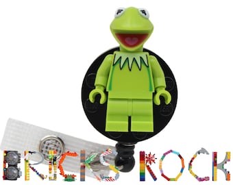 Kermit the Frog™ Badge Reel Made With LEGO® Minifigure™ Pediatric