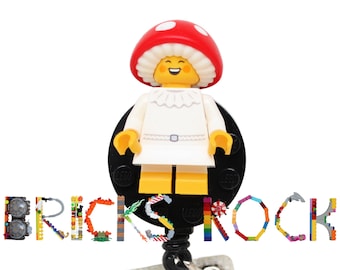 Mushroom Sprite - Badge Reel made with LEGO®  ID Badge Holder