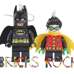 Batman™ and Robin™ Earrings made with LEGO® Minifigures™