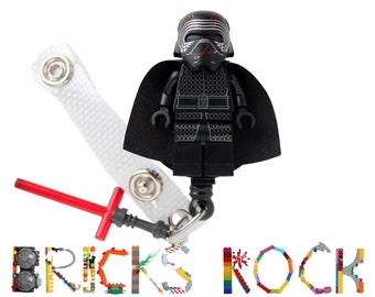 Kylo Ren™ Badge Reel made with LEGO® Minifigure™- Pediatric - ID Badge Holder - Star Wars©