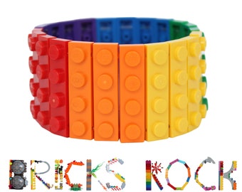 Rainbow Bracelet made with 1x4 LEGO® bricks and pieces - Gay Pride - LGBTQ Pride