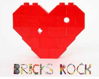BrickCrafts LEGO® Fashion Jewelry Large Broken Heart Brooch Pin BrickCrafts LEGO® Fashion Jewelry Large Broken Heart Brooch Pin