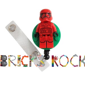 Red Sith™ Trooper Badge Reel made with LEGO® Minifigure™- Pediatric - ID Badge Holder - Star Wars© - Christmas