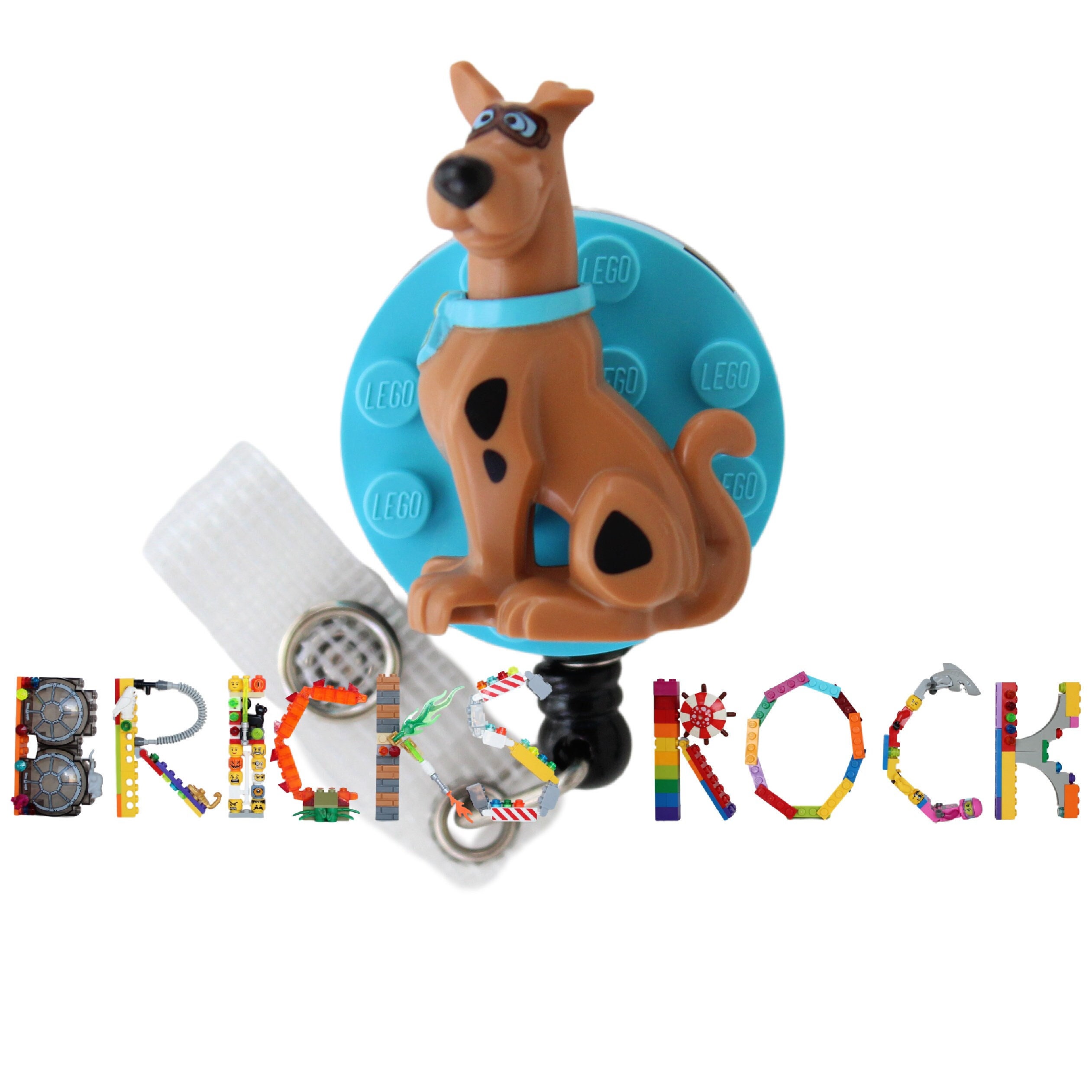 Scooby Doo™ Badge Reel Made With LEGO® Minifigure