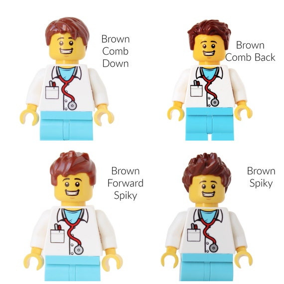 Surgeon Aqua Scrubs Badge Reel Made With LEGO® Minifigure™ Female