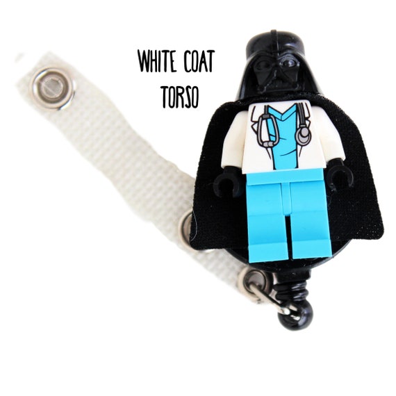 Darth Vader™ Nurse Doctor Scrubs Badge Reel Made With LEGO® Minifigure™  Pediatric ID Badge Holder Star Wars© 