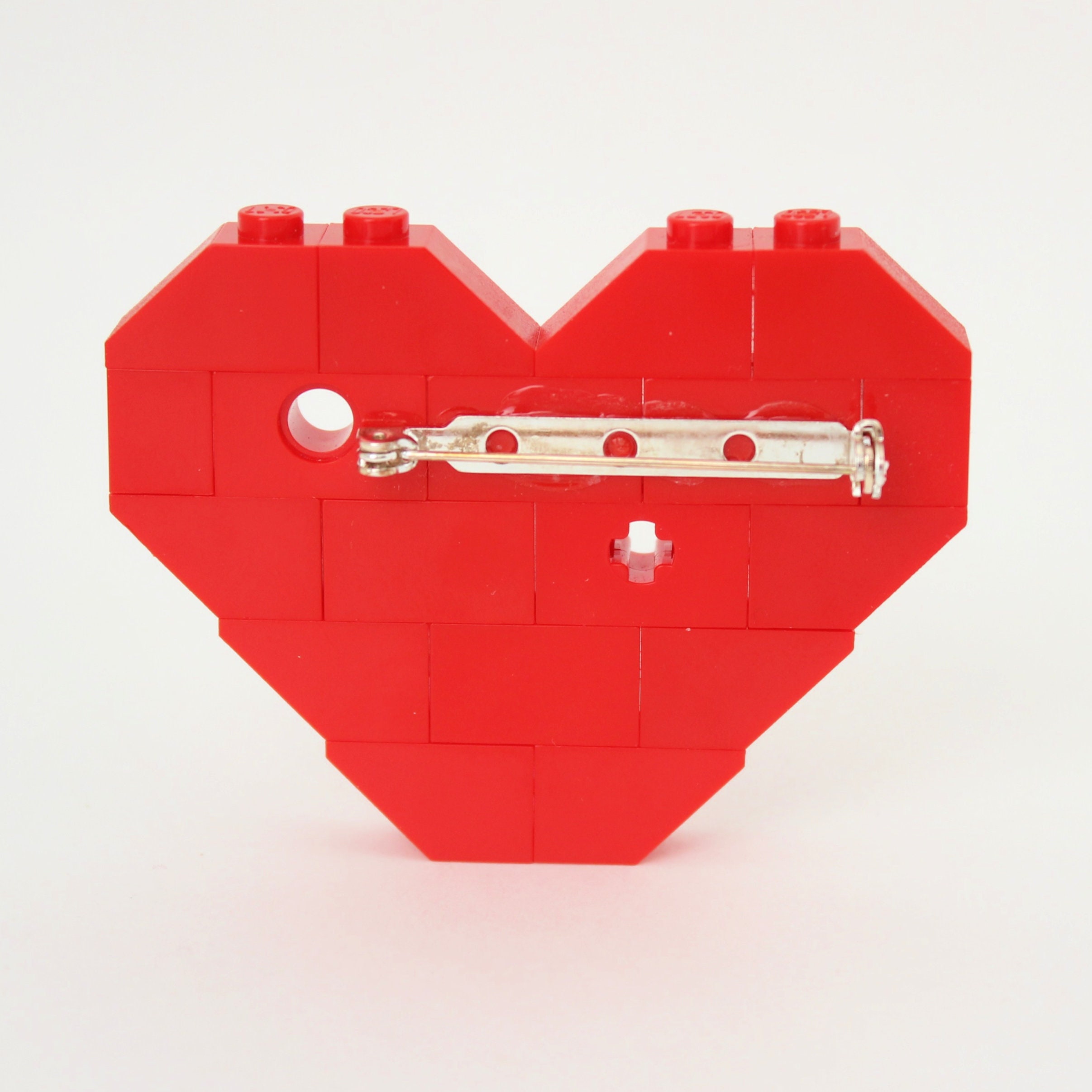 Red Heart Brooch/pin Made With LEGO® Bricks - Etsy