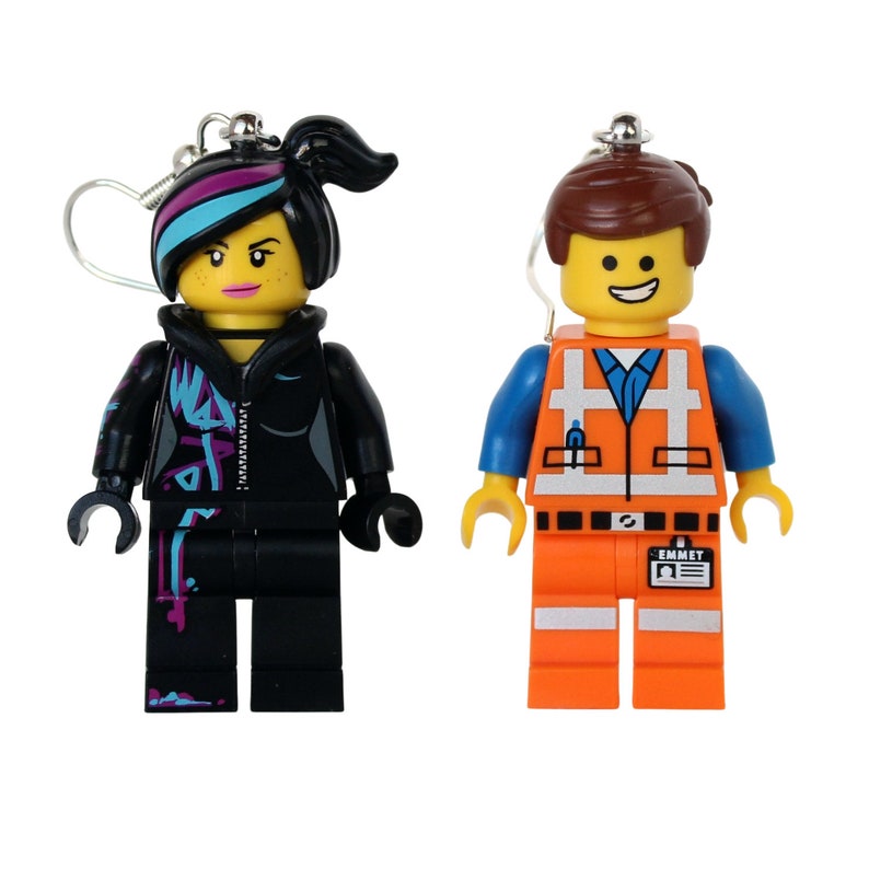 Emmet™ and Wyldstyle™ Earrings made with LEGO® Minifigures™ The LEGO® Movie™ image 2