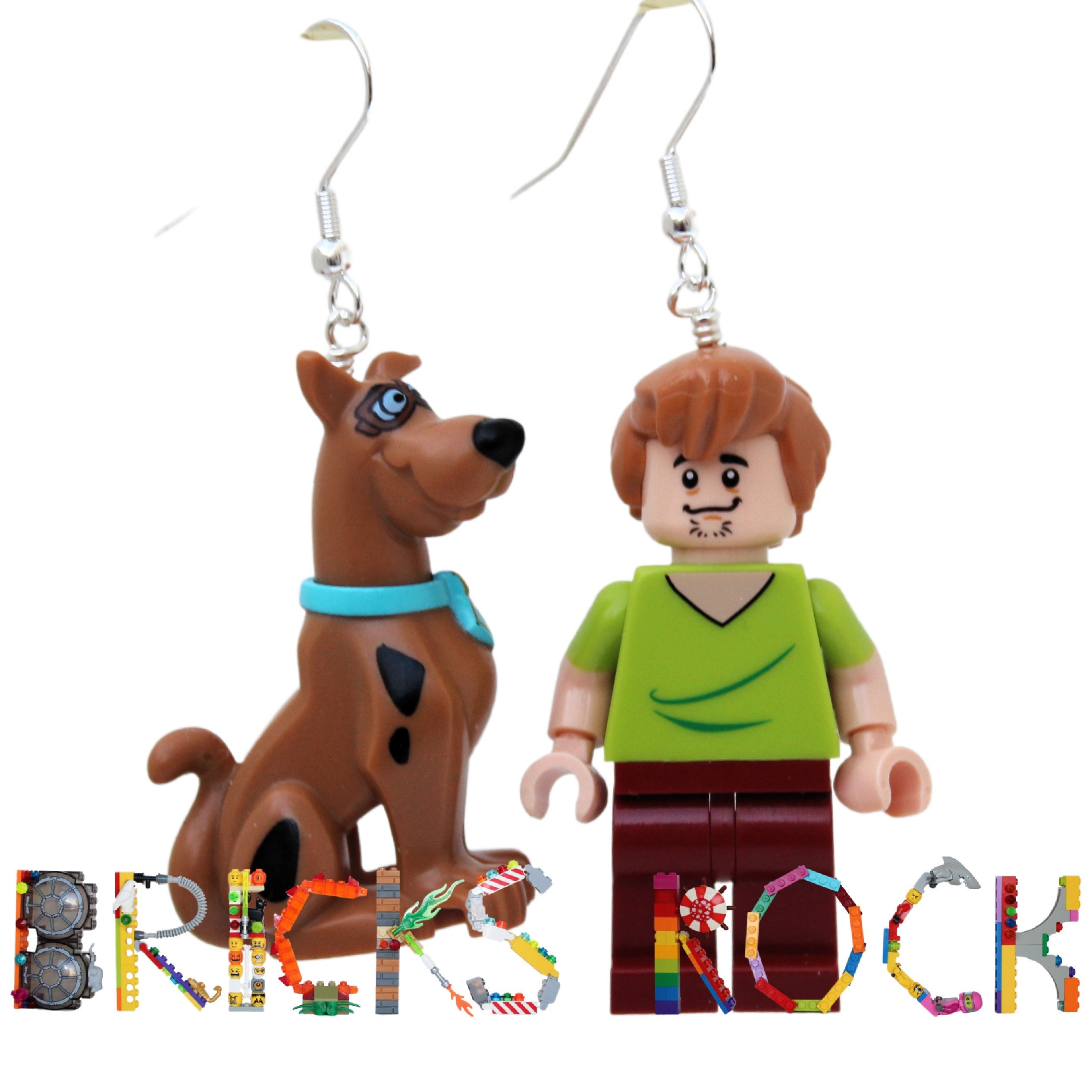 Scooby Doo™ and Shaggy™ Earrings Made With LEGO® Minifigure