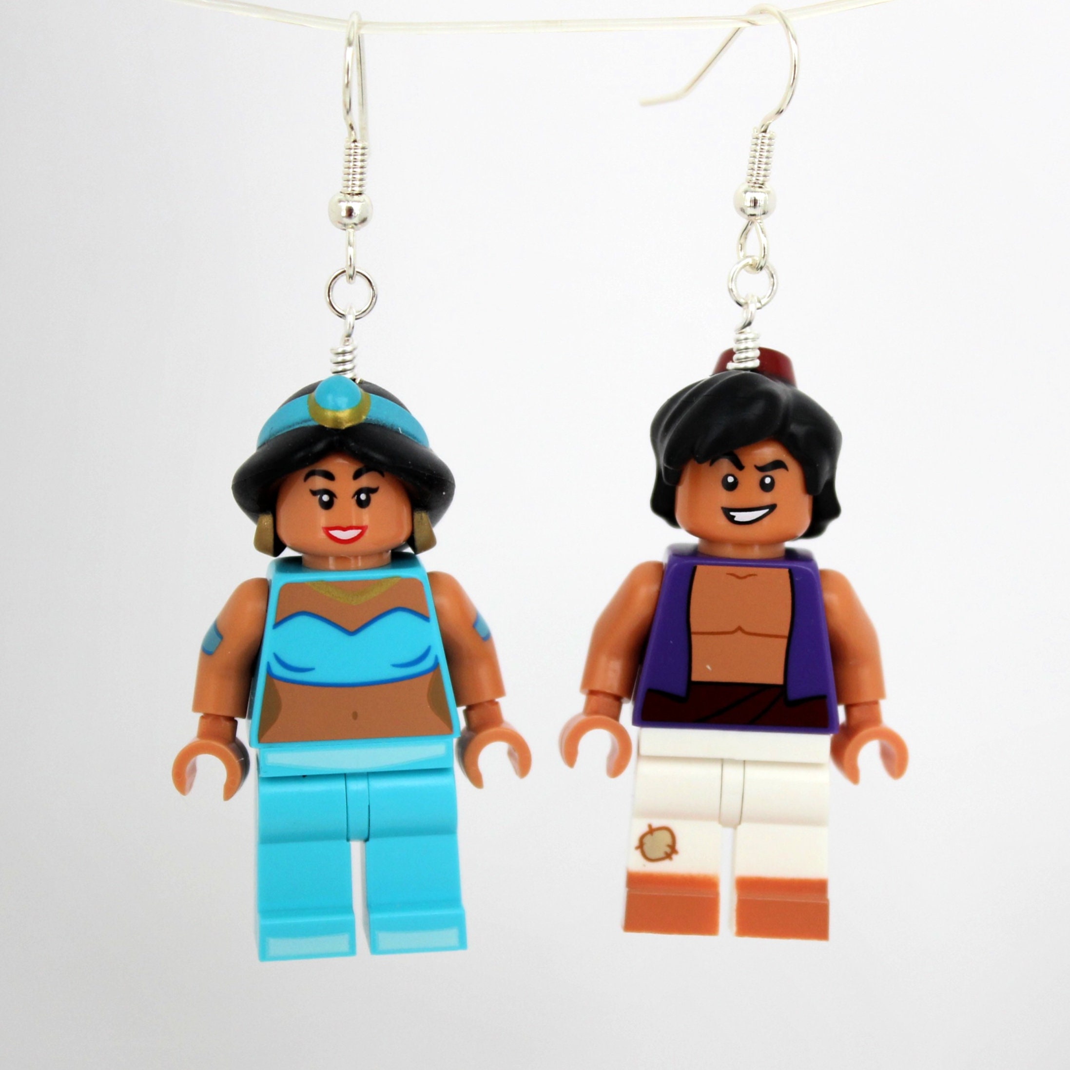 Jasmine™ and Aladdin™ Earrings Made LEGO® Minifigures™ - Etsy Sweden