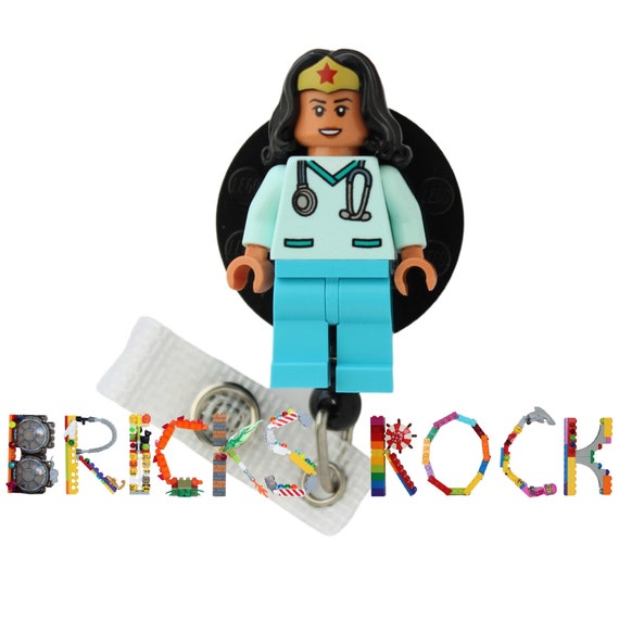 Wonder Woman™ Nurse Doctor Scrubs Badge Reel Made With LEGO® Minifigure™  Nougat Skin Pediatric ID Badge Holder Superhero -  Canada