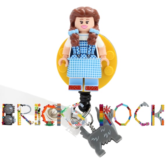 Dorothy and Toto™ Badge Reel Made With LEGO® Minifigure™ Pediatric ID Badge  Holder Wizard of Oz™ 