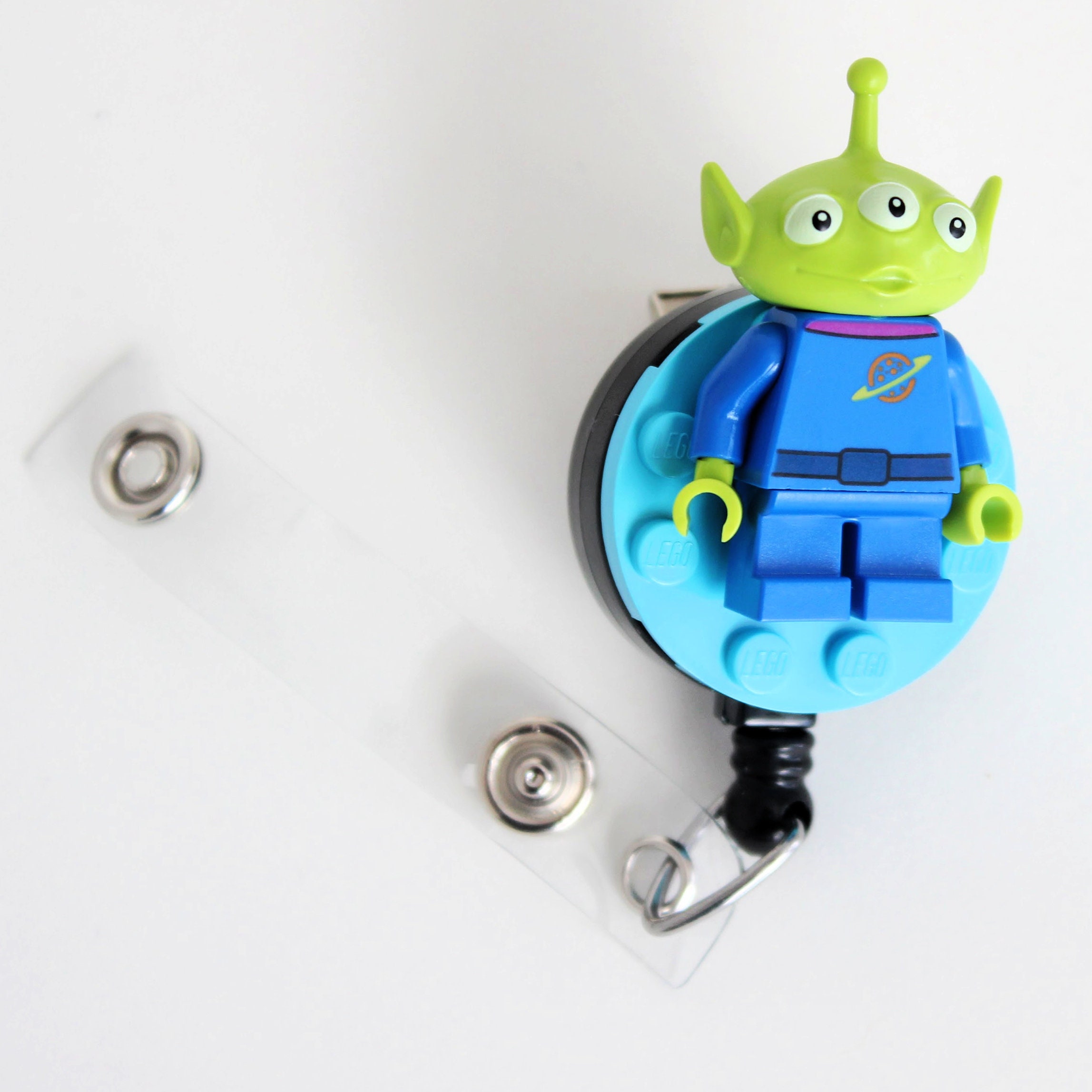 Pizza Planet Alien Badge Reel Made With LEGO® Minifigure™ Pediatric ID  Badge Holder Toy Story™ 