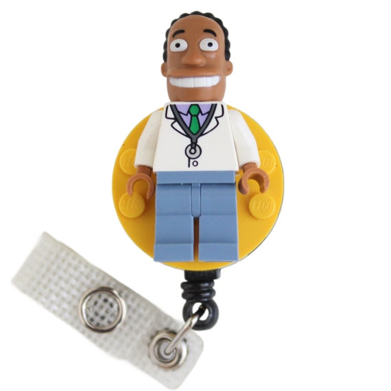 Dr. Hibbert™ Badge Reel Made With LEGO® Minifigure™ Pediatric ID