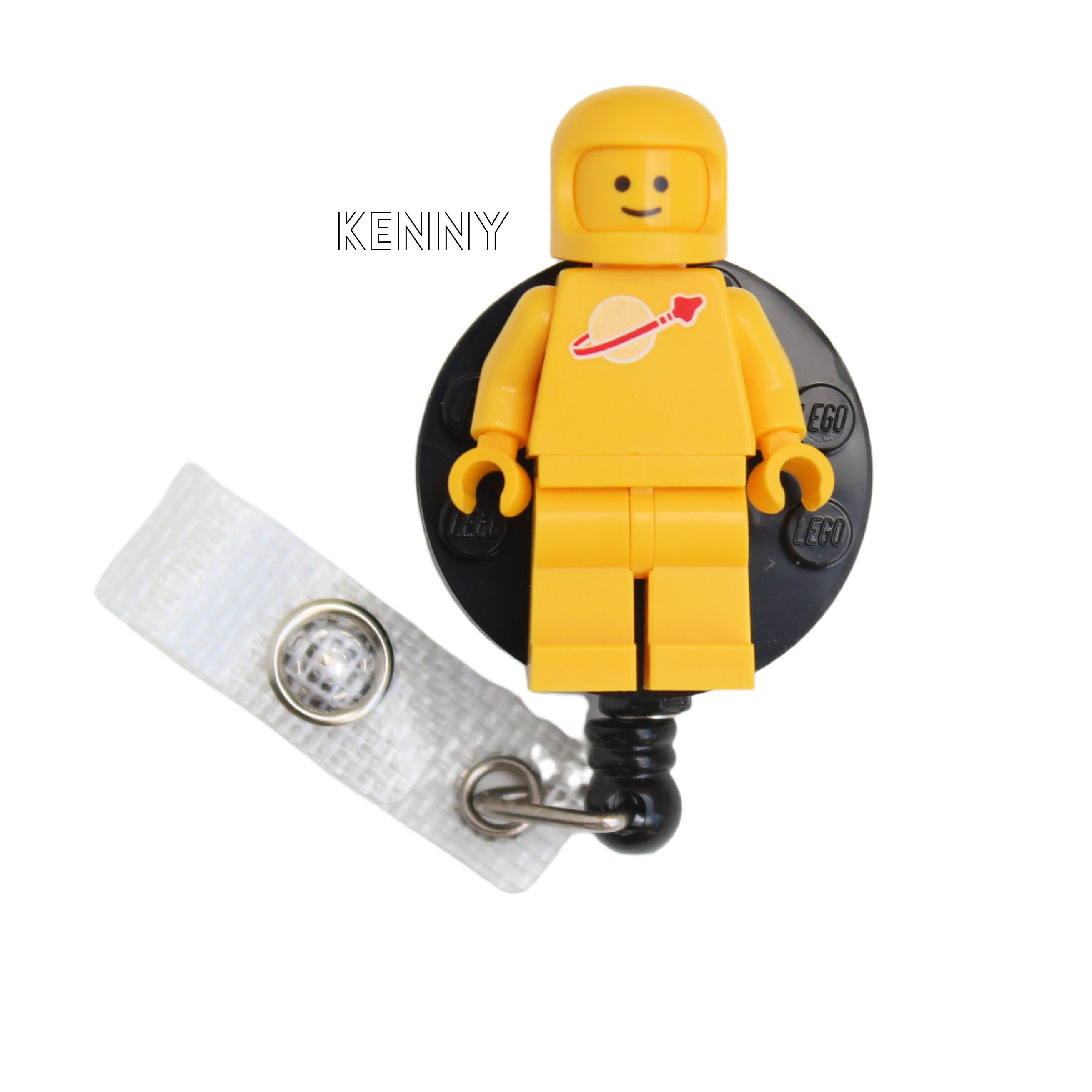 Benny the Astronaut Badge Reel Made With LEGO Minifigure