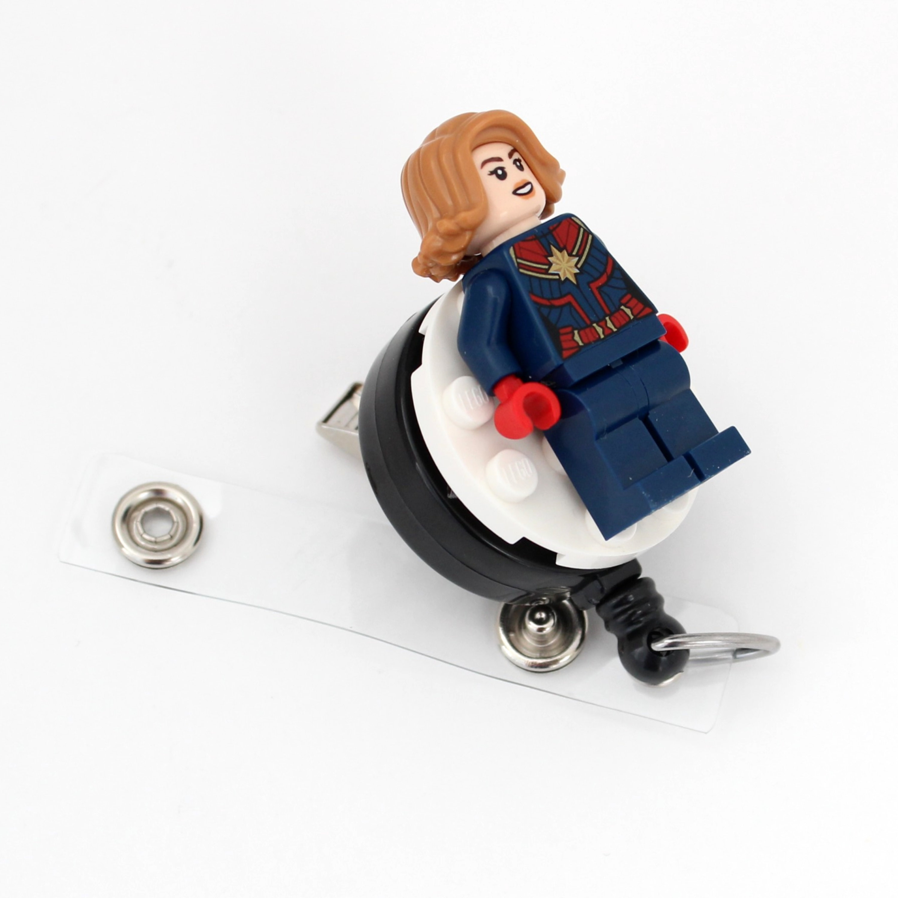 Captain Marvel™ Badge Reel Made With LEGO® Minifigure™ Pediatric ID Badge  Holder Superhero -  Ireland