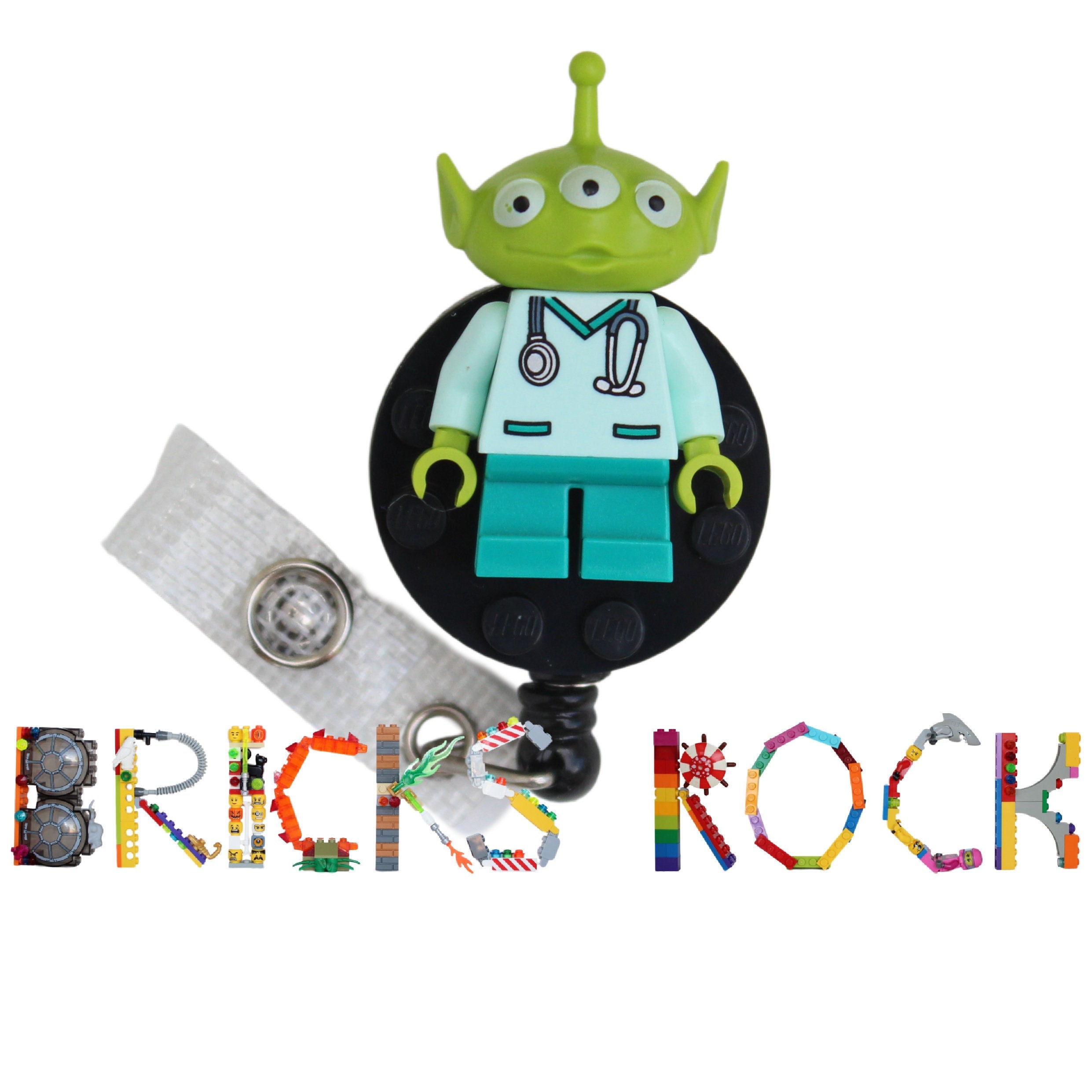 Buzz Lightyear™ Badge Reel Made With LEGO® Minifigure™ Pediatric ID Badge  Holder Toy Story™ 