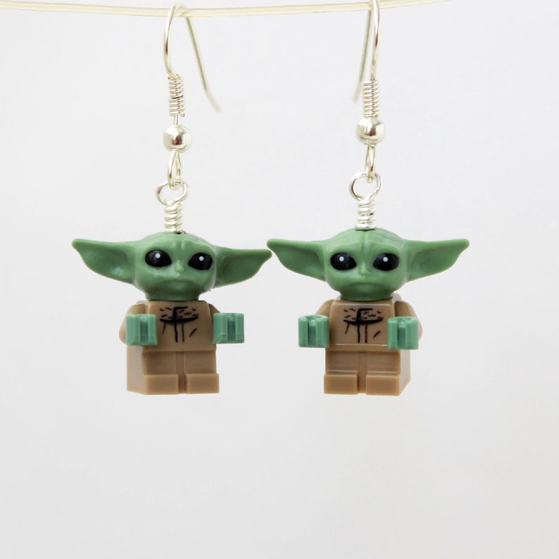 The Child™ from The Mandalorian™ Earrings made with LEGO® Minifigures™ Baby Yoda™ Grogu™ Star Wars™ image 5