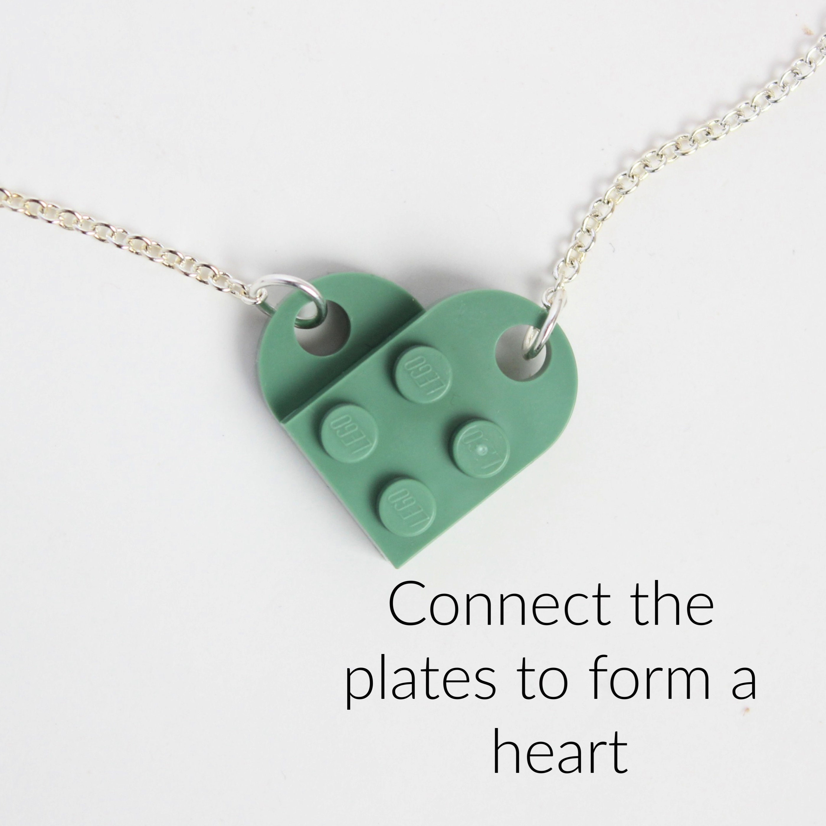 Lego heart necklace green deals