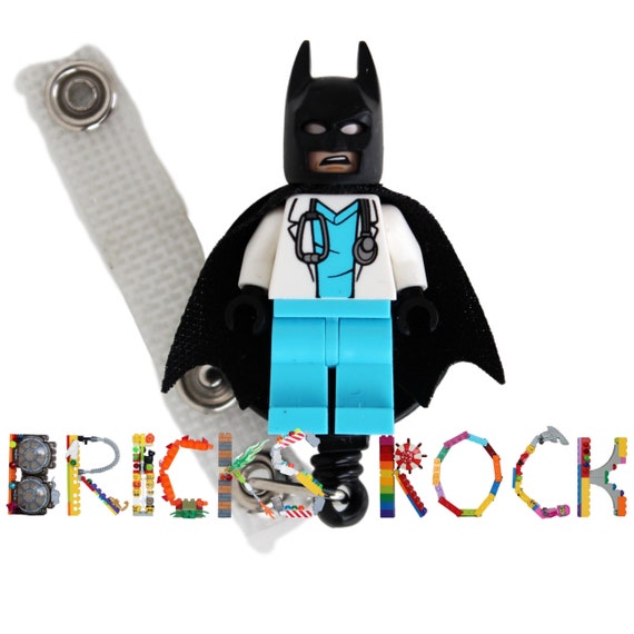 College dood vliegtuig Batman™ Nurse Doctor Scrubs Badge Reel made with LEGO® - Etsy België
