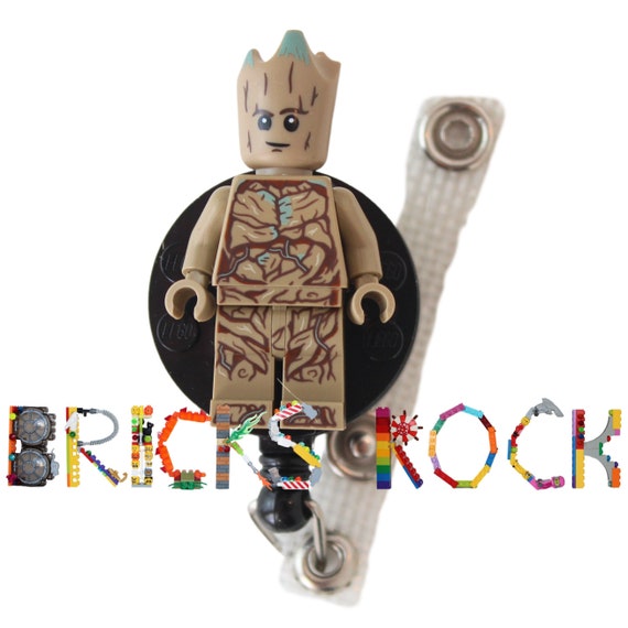 Groot™ Badge Reel Made With LEGO® Minifigure™ Pediatric ID Badge