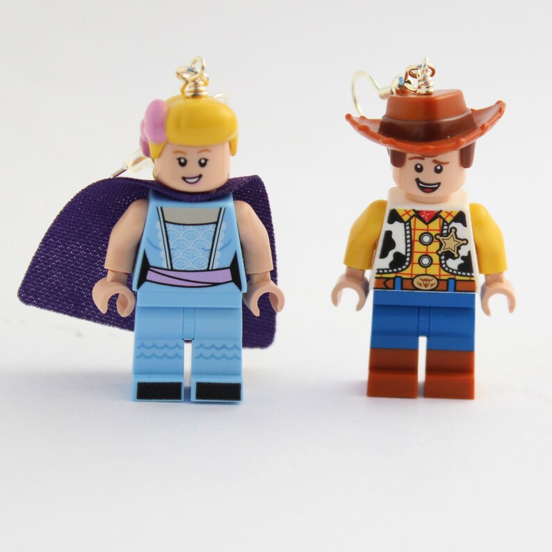 Woody\u2122 and Bo Peep\u2122 Earrings made with LEGO\u00ae Minifigures\u2122 Toy Story\u2122
