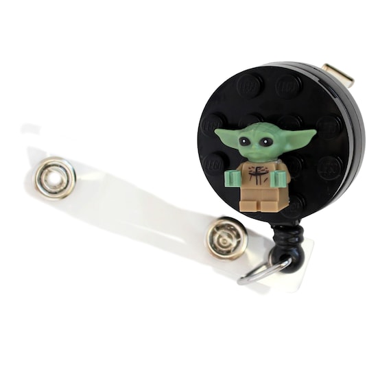 The Child™ the Mandalorian™ Badge Reel Made With LEGO® Minifigure™  Pediatric ID Badge Holder Star Wars© Baby Yoda™ Grogu™ 