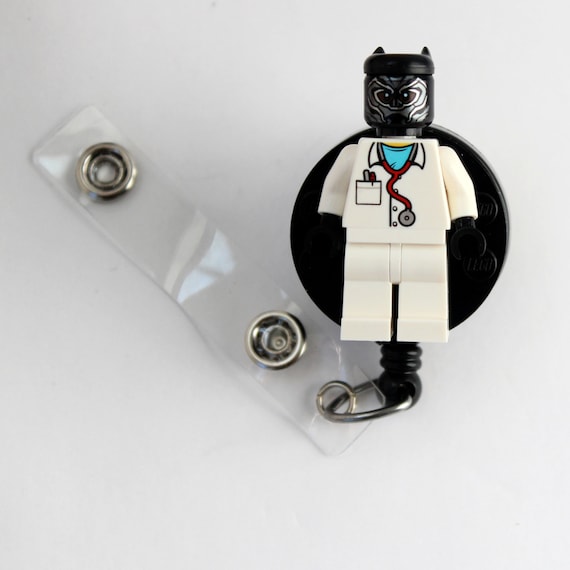 Black Panther™ Nurse Doctor Scrubs Badge Reel Made With LEGO