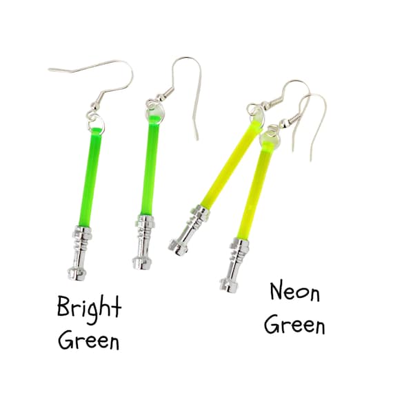 Lightsaber Earrings Made With LEGO Lightsabers Star Wars Etsy