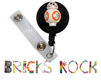 BB-8™ Badge Reel made with LEGO® Minifigure™- Pediatric - ID Badge Holder - Star Wars©