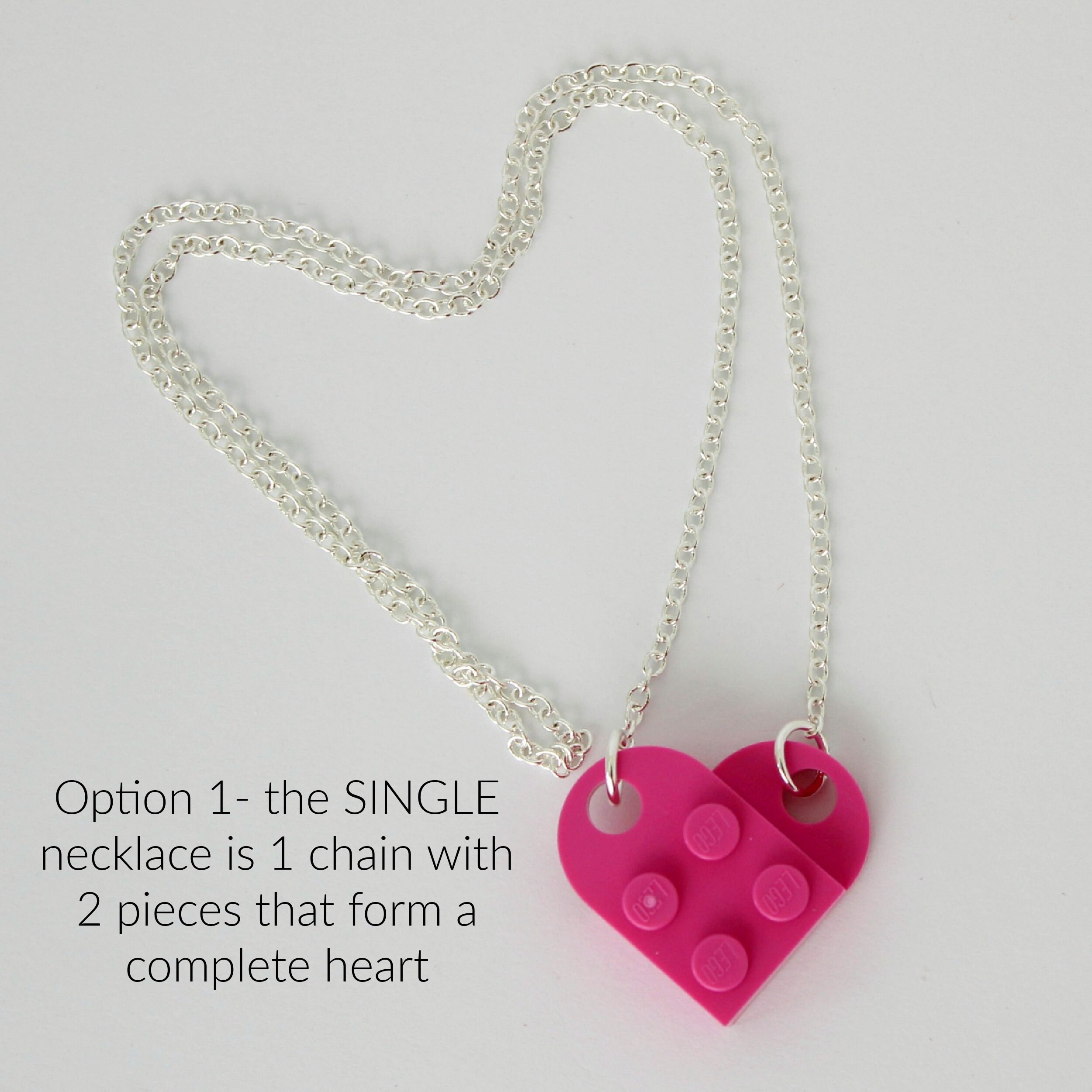 TEN 10x LEGO PURPLE HEARTS ~ Valentine's Day Love Charm Necklace Pendant  NEW 
