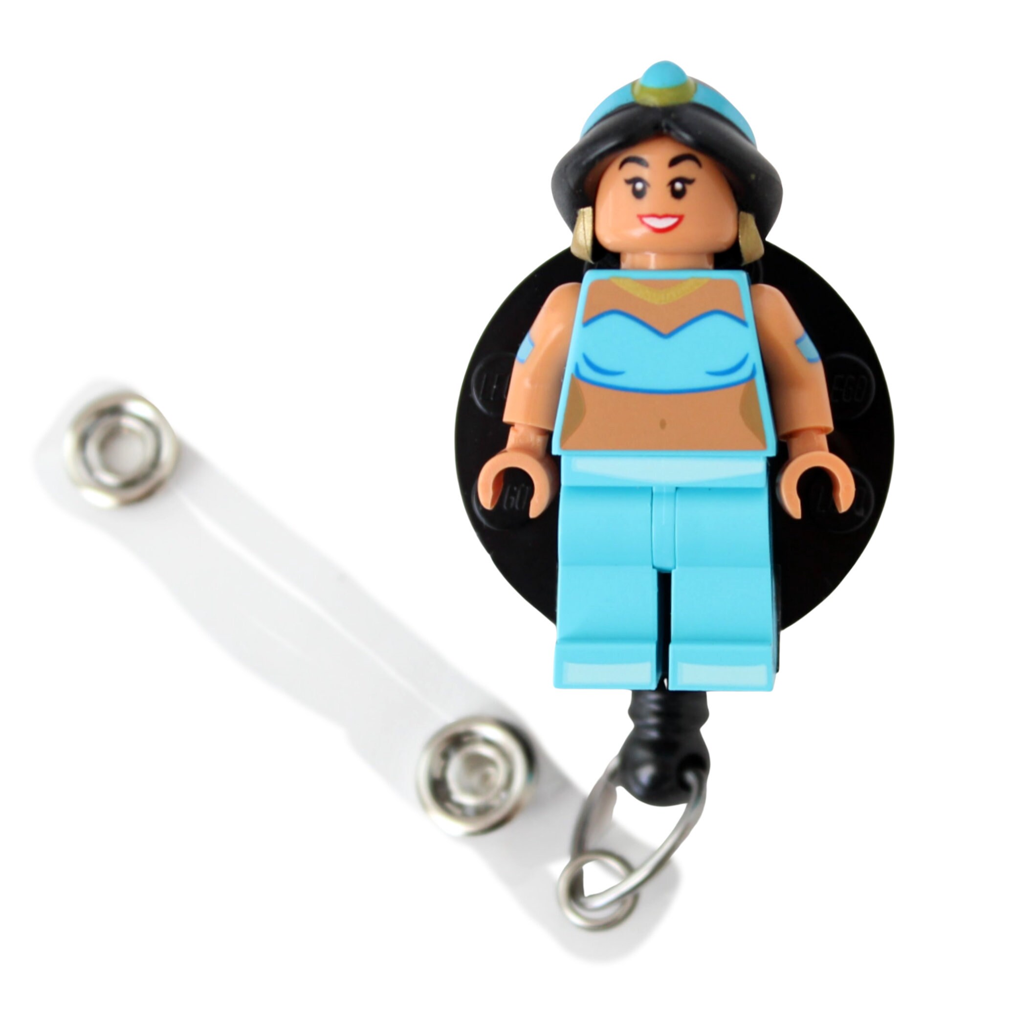 Jasmine Badge Reel Made With LEGO Minifigure Pediatric ID Badge Holder Aladdin Etsy Canada