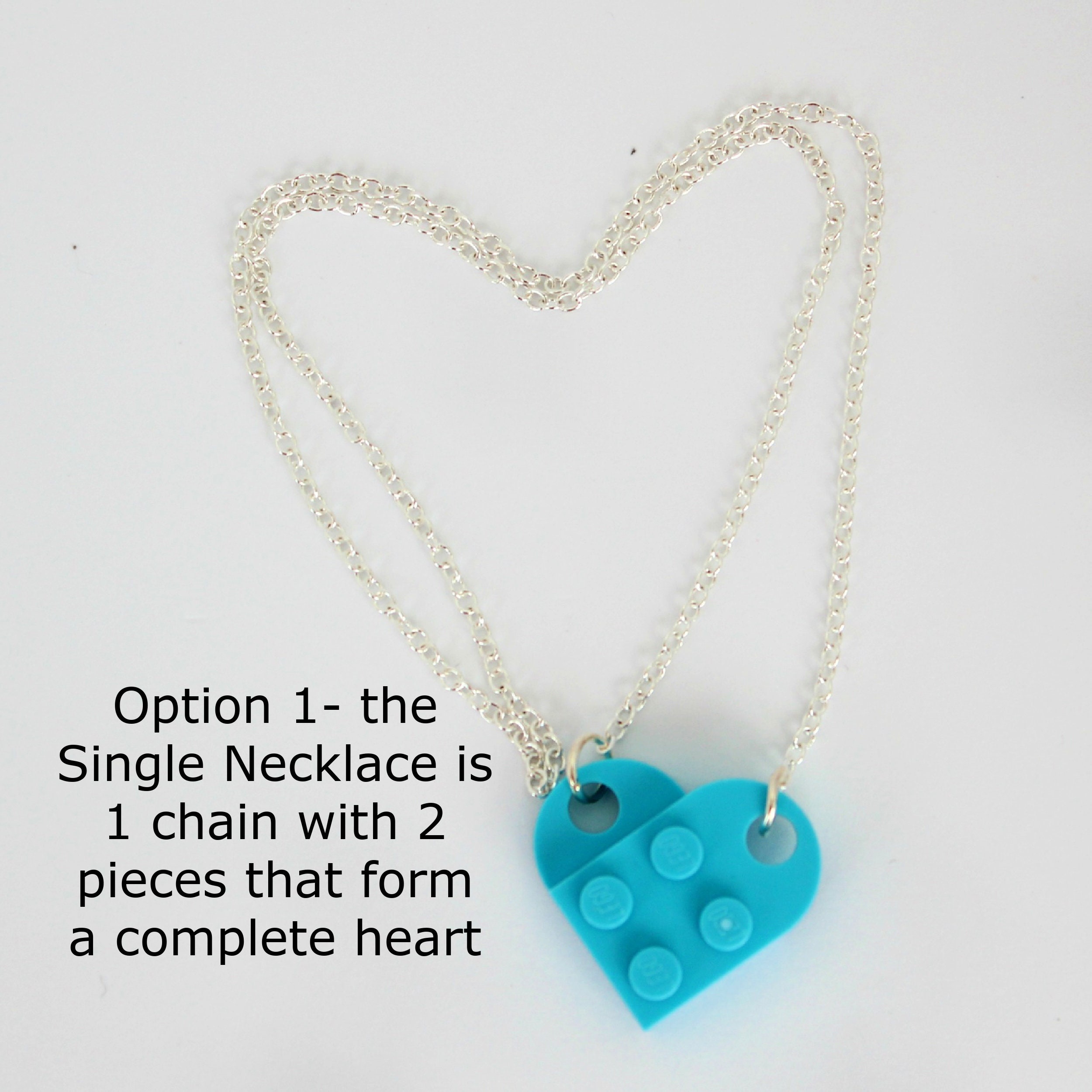 Heart Necklace Made With LEGO® Pieces 