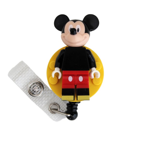 Mickey Mouse™ Badge Reel Made With LEGO® Minifigure™ Pediatric ID