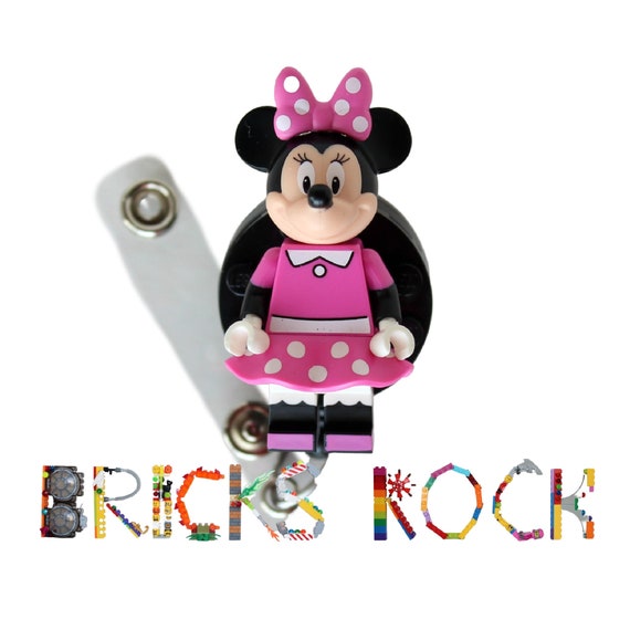 Minnie Mouse™ Disney© Badge Reel Made With LEGO® Minifigure™ ID
