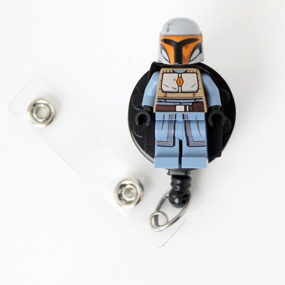 Mandalorian® Tribe Warrior Badge Reel Made With LEGO® Minifigure