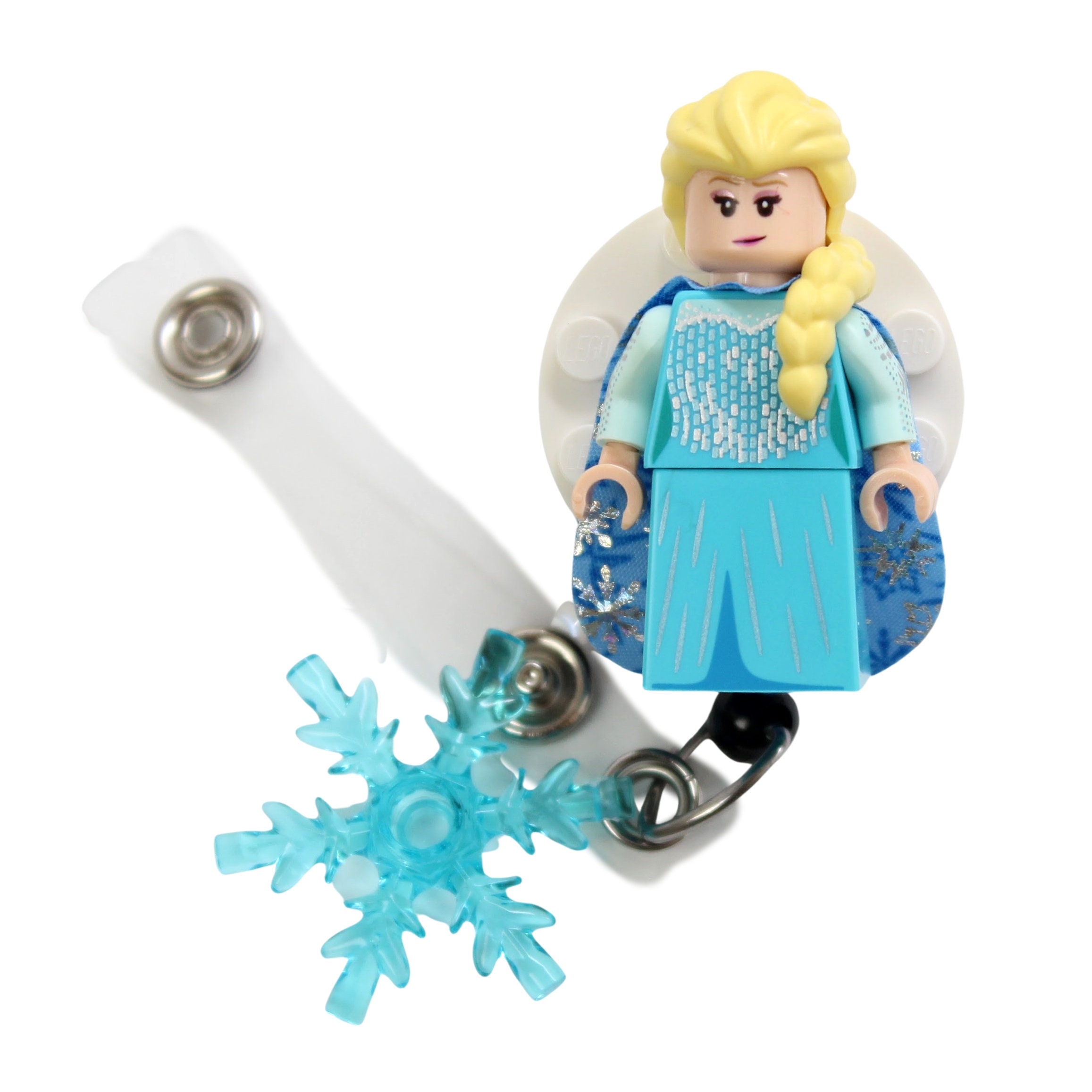 Elsa™ Badge Reel Made With LEGO® Minifigure™ Pediatric ID