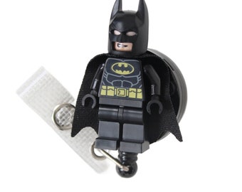 Batman™ Badge Reel made with LEGO® Minifigure™- Pediatric - ID Badge Holder  - Superhero