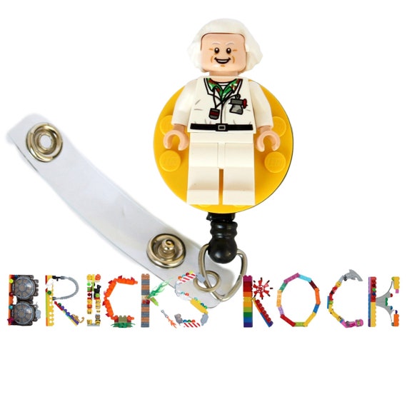 Doc Brown™ Badge Reel Made With LEGO® Minifigure™ Pediatric ID Badge Holder  Back to the Future™ -  Finland