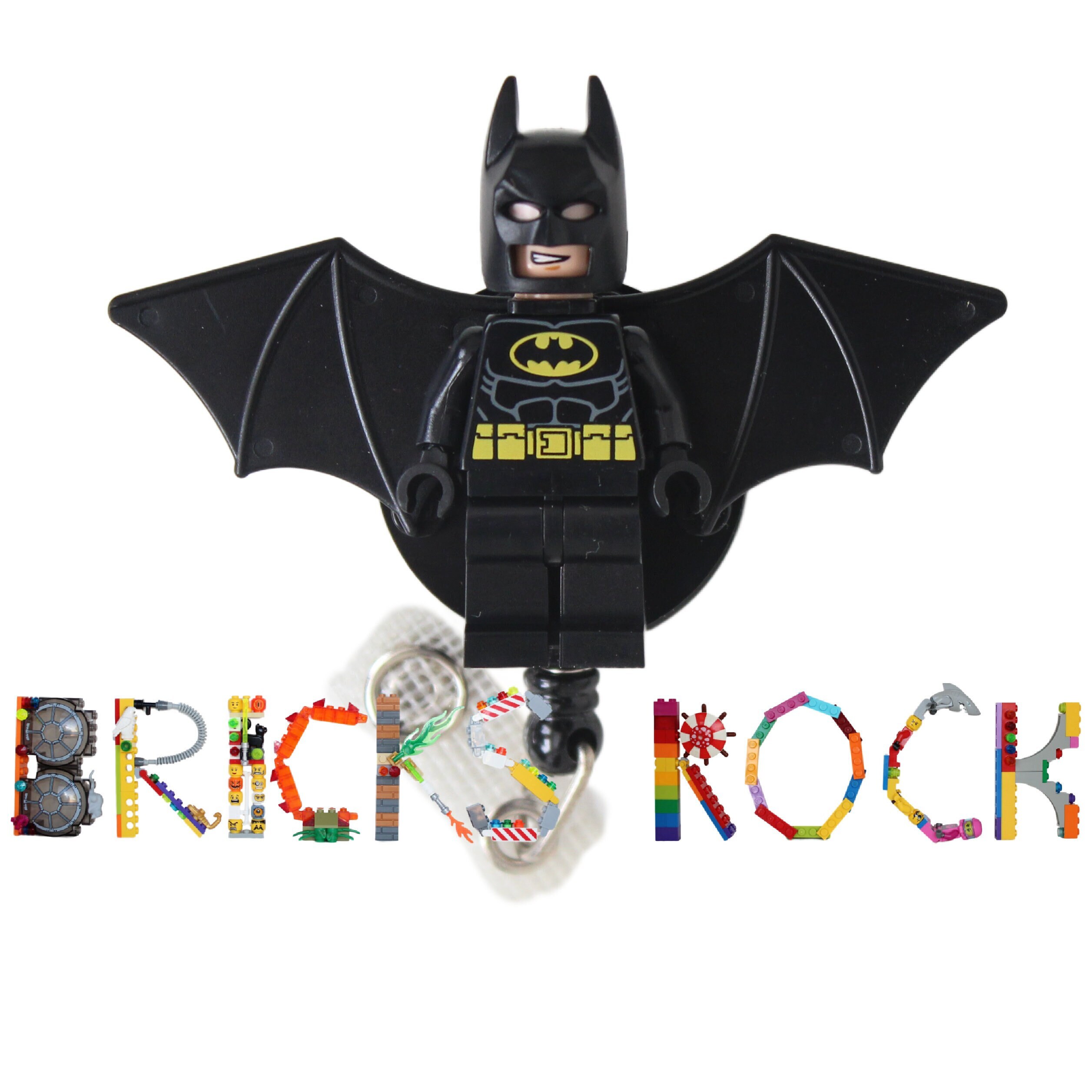 Batman™ With Wings Badge Reel Made With LEGO® Minifigure™ Pediatric ID Badge  Holder Superhero 