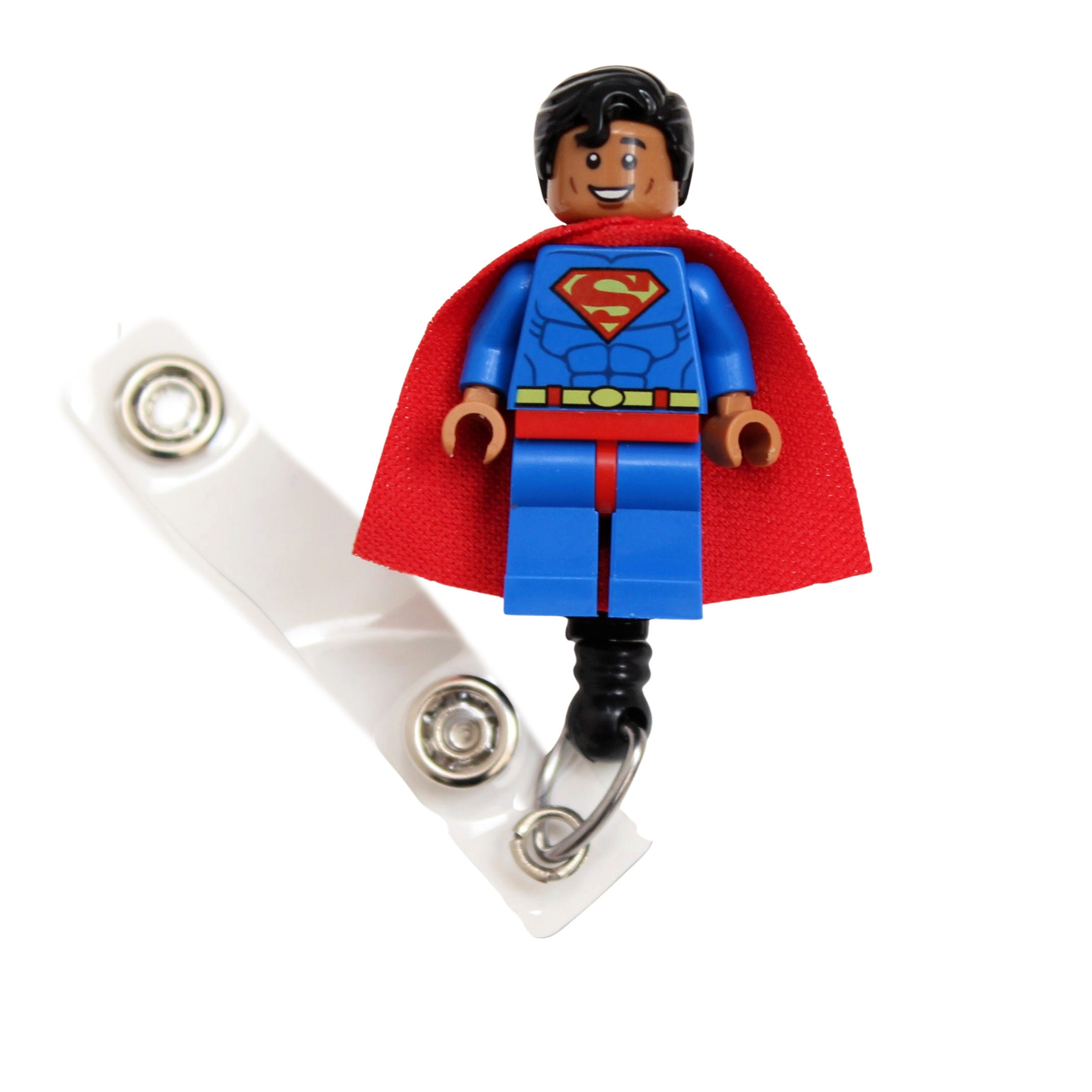 Superman™ Badge Reel Made With LEGO® Minifigure™ Brown Skin Pediatric ID Badge  Holder Superhero -  Canada